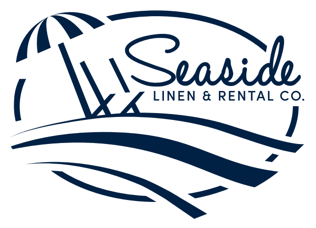 Seaside Linen and Rental Company logo, a trusted Wilmington, NC linen service and affiliate of Eloise's Cleaning Services for vacation rental cleaning.