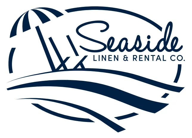 Seaside Linen and Rental Company logo, a trusted Wilmington, NC linen service and affiliate of Eloise's Cleaning Services for vacation rental cleaning.